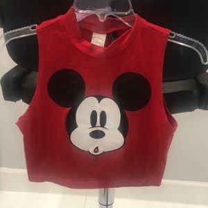 Mickey Mouse red cropped top